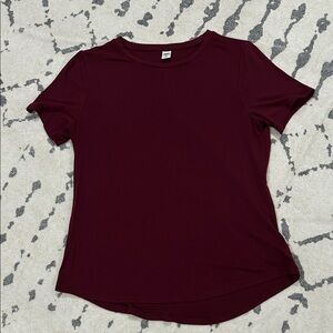 Old Navy Luxe Crew-Neck Short Sleeve Tee - Crimson Cranberry